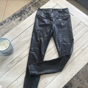 Black Faux Leather Leggings